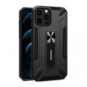 Silikonski ovitek Shock Armor s stojalom za Xiaomi Redmi 9s/9 Pro - črn