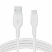 Belkin kabel, USB-C, USB-A, silikon, 1m, bel (CAB008bt1MWH)