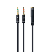 Gembird gembird !adapter audio stereo 3,5 mm mini jack/4pin/ avdio kabel 0,2 m 2 x 3,5 mm črn