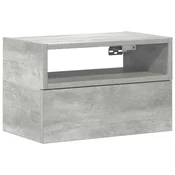 Vidaxl Stenska nočna omarica betonsko siva 45x26x28,5 cm