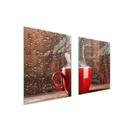 shumee STEKLENA ZAŠČITNA PLOŠČA ZA ŠTEDILNIK 85x52 COFFEE