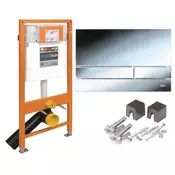 WERIT 103-000000010 JOMOTech WC okvir H=1120 + nosilec + EXCLUSIVE 2.0 krom sijaj gumb 174-91101300-00