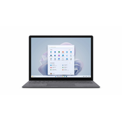 Microsoft Surface Laptop 5 i5-1245U Prijenosno racunalo 34,3 cm (13.5) Ekran osjetljiv na dodir Intel® Core™ i5 16 GB LPDDR5x-SDRAM 256 GB SSD Wi-Fi 6 (802.11ax) Windows 10 Pro Platina