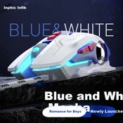 Inphic Gaming miš, Žicni, Beli