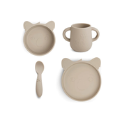 NUURO Set za jelo Lykke Koala, Silikonski, Cobblestone