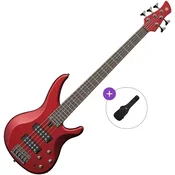Yamaha TRBX 305 Basic SET Candy Apple Red 5 strunska bas kitara