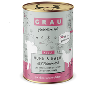 GRAU Schlemmertöpfchen bez žitarica 6 x 400 g - Piletina i teletina