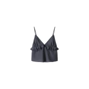 Bershka Top temno siva