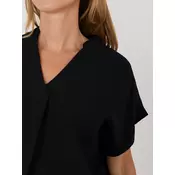 Crna ljetna bluza s kratkim rukavima