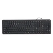 Žična tipkovnica Powerton LIFE SLIM - razpored US, črna (PC)