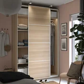 PAX Okvir garderobera, belo b. im. hrastovine, 75x58x236 cm