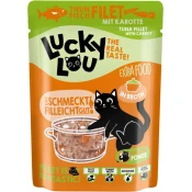 Lucky Lou Extra Food Pouch - Tuna s korenjem v juhi - 70 g