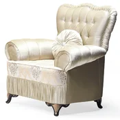 Casa Padrino luxury baroque armchair gold/copper - Living room armchair with elegant pattern and rhinestones - Baroque style living room furniture - Luxury furniture in baroque style
