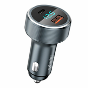 REMAX Salo avtopolnilec z dvojnimi vrati USB / USB Type C 58,5 W 4,5 A Power Delivery Quick Charge