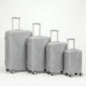 Set kofera 4u1 u svetlosivoj boji - Deco Ray dezen