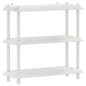 Vidaxl Polična enota 3 nivojev 100 x 40 x 96 cm PP Bela