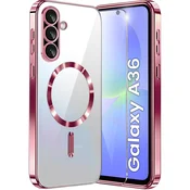 GS Ovitek za Samsung Galaxy A36 5G, Electro MagSafe, roza zlata + zaščitno steklo za zaslon