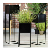 Stalak za cvece 70 x 24 cm, crni
