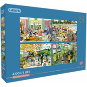 GIBSONS Dog Life Puzzle 4x500 kosov