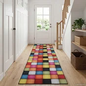 vidaXL Preproga runner LESAKA barvito 80 x 200 cm Diamantni žamet