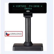 Virtuos VFD zaslon za stranke Virtuos FV-2030B 2x20 9 mm, serijski, črn