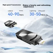 Eaget USB Flash memorija, 512GB, USB 3.0, Lightning, Crna