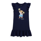 Polo Ralph Lauren Obleka mornarska/svetlo modra/rjava/off-bela