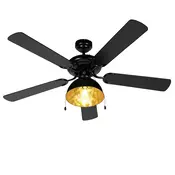 Stropni ventilator črn z bež 130 cm z vlečno vrvico - Mistral Magna