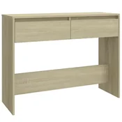 Vidaxl Konzolna mizica sonoma hrast 100x35x76,5 cm iverna plošča
