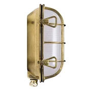 Moretti Luce Ovalna ladijska armatura Hook, medenina, opal - Pomorski - sateniran - Kovina