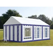 Paviljon profesionalni 6x3m bela/modra s stranicami PVC 700g/m2