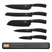 Greatstore komplet 5 kuhinjskih nožev z berlinger haus bh-2535 black rose