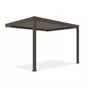 Bioklimatska pergola Antares — Stenska/3 x 4/Rjava/Električni motor in LED luči