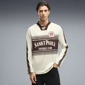 PUMA FC St. Pauli KING Relaxed Long Sleeve Jersey Men, Clothing, Alpine Snow/Dark Chocolate, S
