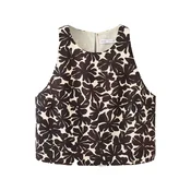 MANGO Bluza Jamie svetlo bež/čokolada