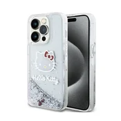 HELLO KITTY Ovitek za iPhone 14 Pro Max Hello Kitty s tekočimi bleščicami, srebrn