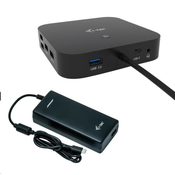 iTec USB-C HDMI DP prikljucna stanica, isporuka snage 100 W + univerzalni punjac 112 W