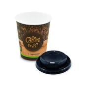 Papirnati lonček (PAP/PE) Kava za s seboj O80mm 280ml `0.2L/8oz/M` + pokrovček [10 kompletov]