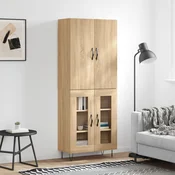 Greatstore Visoka komoda sonoma hrast 69,5x34x180 cm inženirski les