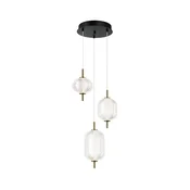 LED luster na sajli PELLUCID LED/20W/230V bronza/crna