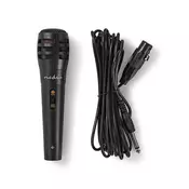 MPWD15BK Karaoke mikrofon, 6.35mm -75 dB+/-3dB Sensitivity, 80 Hz-12 kHz, 5.0m