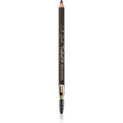 L.A. Girl Cosmetics Featherlite dolgoobstojni svinčnik za obrvi s krtačko odtenek Dark Brown 1.1 g