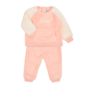 Guess Otroški kompleti SET FAUX FUR ACTIVE TOP+PANTS Rožnata