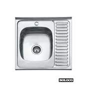 Boloco Nasadna sudopera BL 863, Levo korito, o60, 60x60cm, Hrom