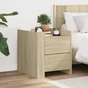Vidaxl vidaXL Nočna omarica, hrast sonoma, 45x50x50 cm, material na osnovi lesa