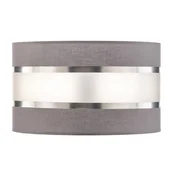 HELAM Lampshade Helen E27 O25/višina 15cm siva/srebrna - siva, srebrna, satinirana - Tkanine/tekstil