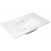 Keramični umivalnik za kozmetično omarico SLIM, 75 x 18 x 46 cm - Bela - 24 - 46.00 - Keramika - V pohištvo - Da - Sapho - Ob strani - 75.00 - 1 odprtina - Rectangle - Pohištveni umivalnik - 75x46 cm