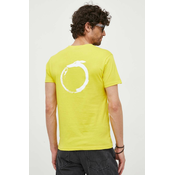 Pamucna majica Trussardi boja: žuta, s tiskom