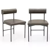 Northix Komplet Jedilnih Stolov iz PVC Usnja z Ergonomsko Oblazinjenjem
