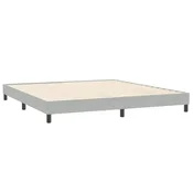 Vidaxl posteljni okvir brez vzmetnice svetlo siva 200x220 cm žamet